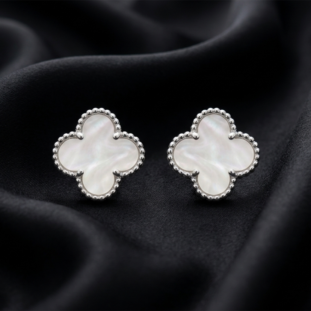 The99Jewel  Elegant Gold-Plated Clover Stud Earrings for Women