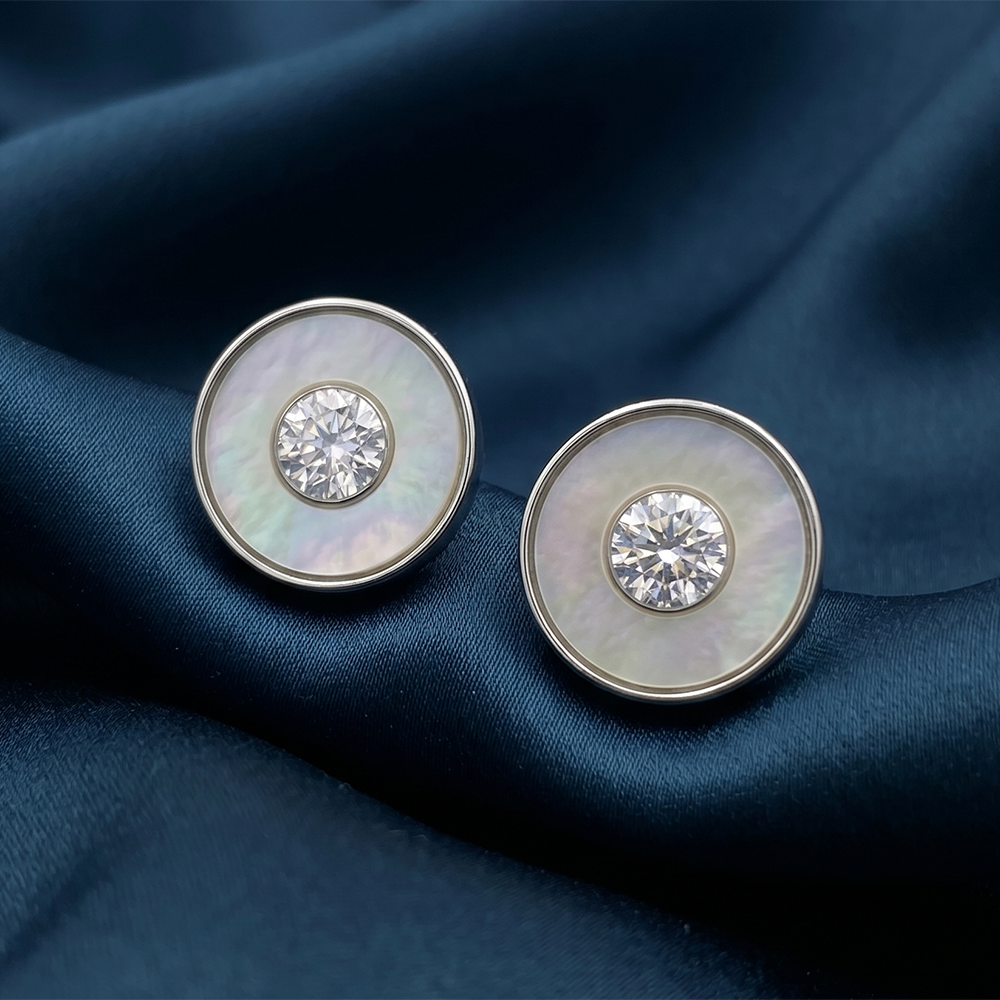 The99Jewel  Classic Silver  Plated Round Shape Stud Earrings 