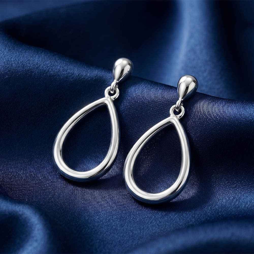 The99Jewel  Statement  Silver  Plated Drop  Stud Earrings For Women