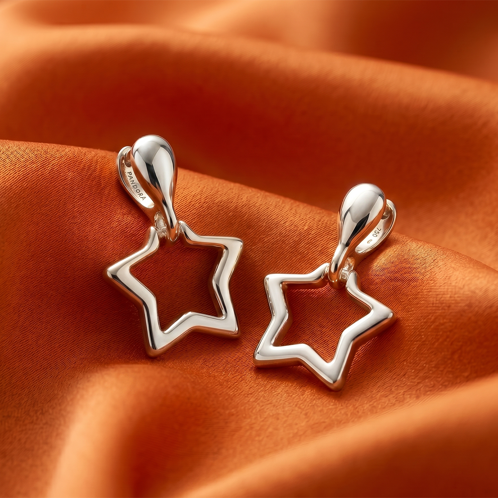 The99Jewel  Eye-Catching  Silver  Plated Star Shape Stud Earrings 