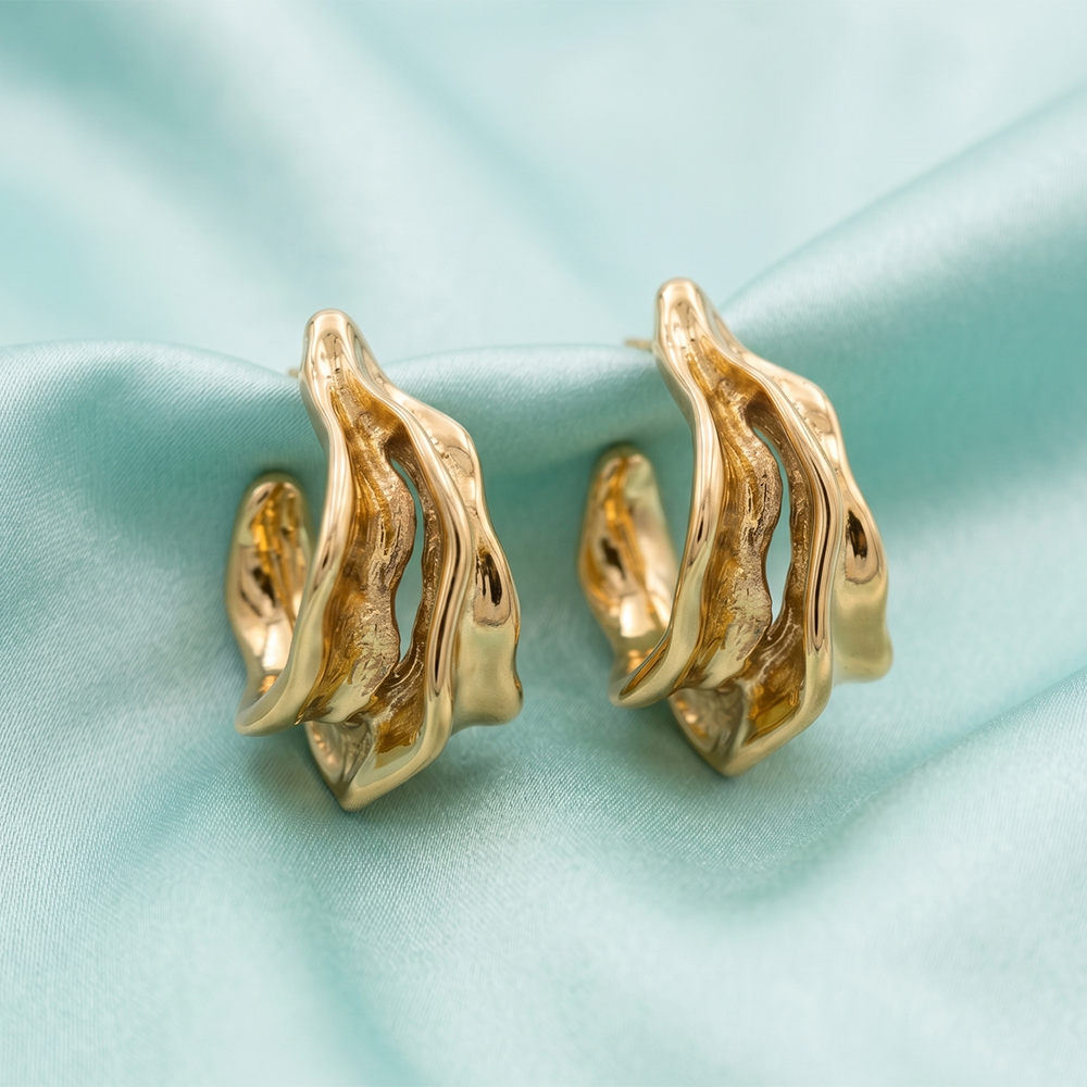 The99Jewel  Premium Gold-Toned Stud Earrings for Women and Girls