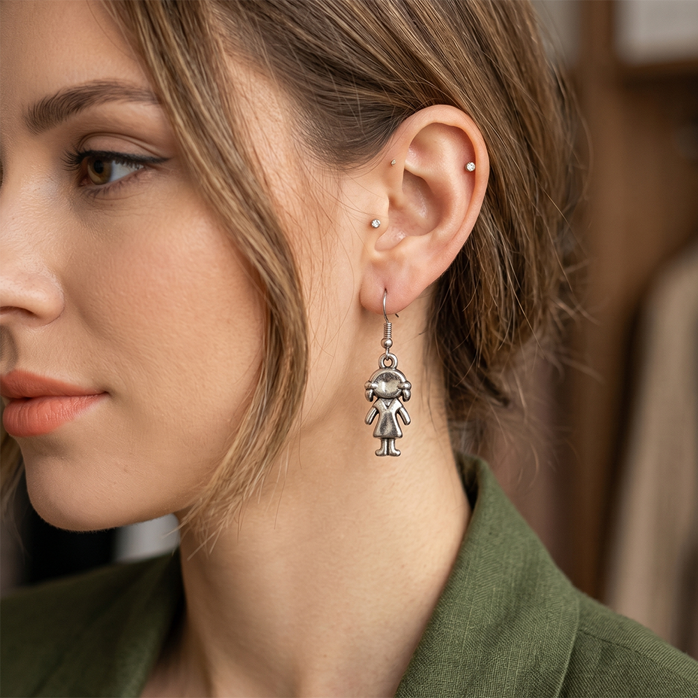 The99Jewel  Modern  Silver-Toned  Dangler  Earrings for Women