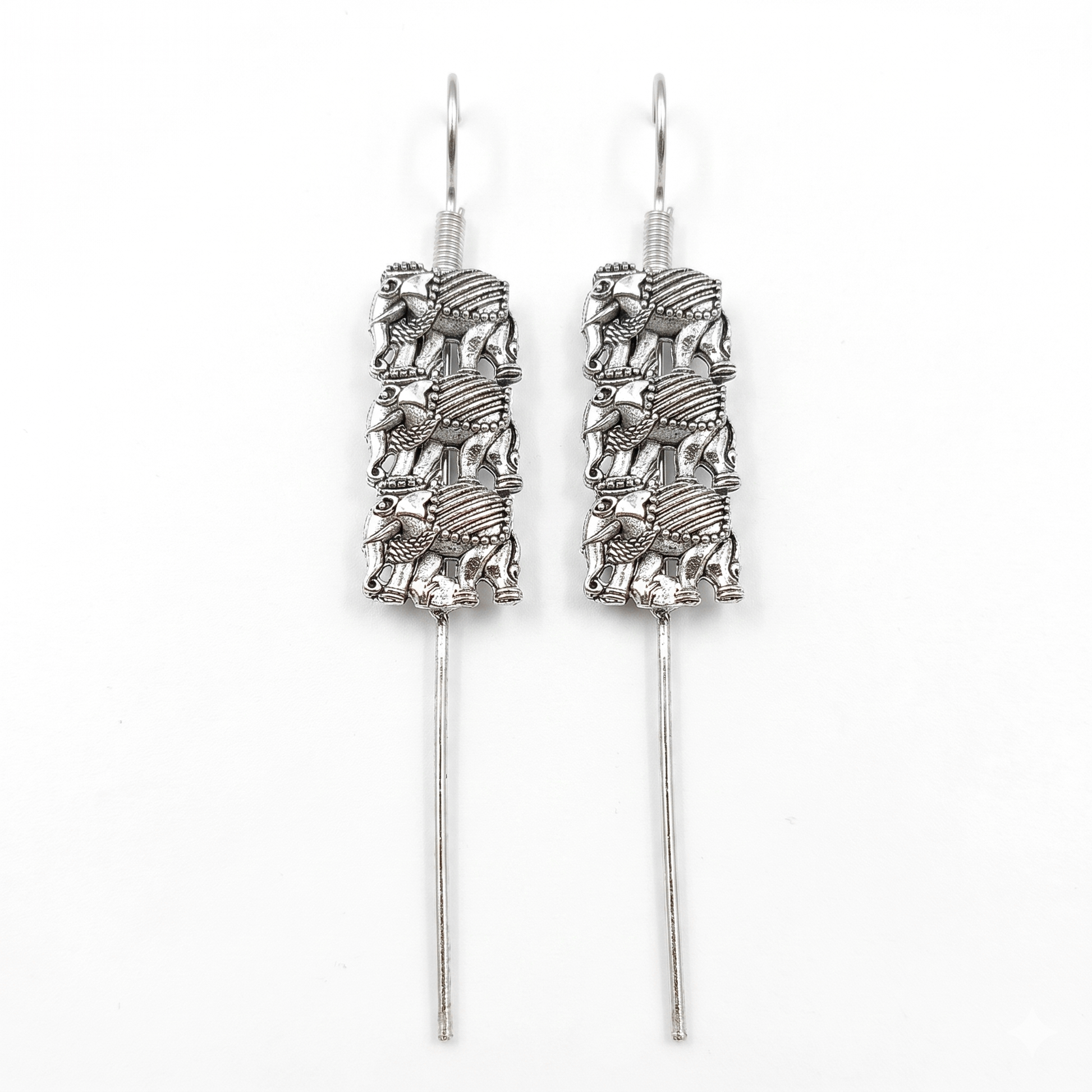 The99Jewel Oxidised Plated Elephant Earcuff