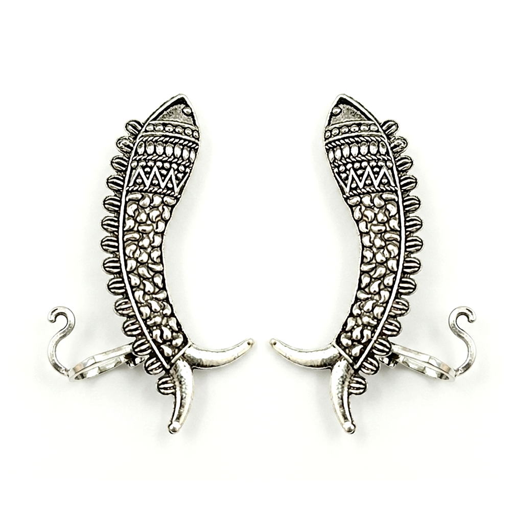 The99Jewel Oxidised Plated Fish Ear Cuff For Women And Girls
