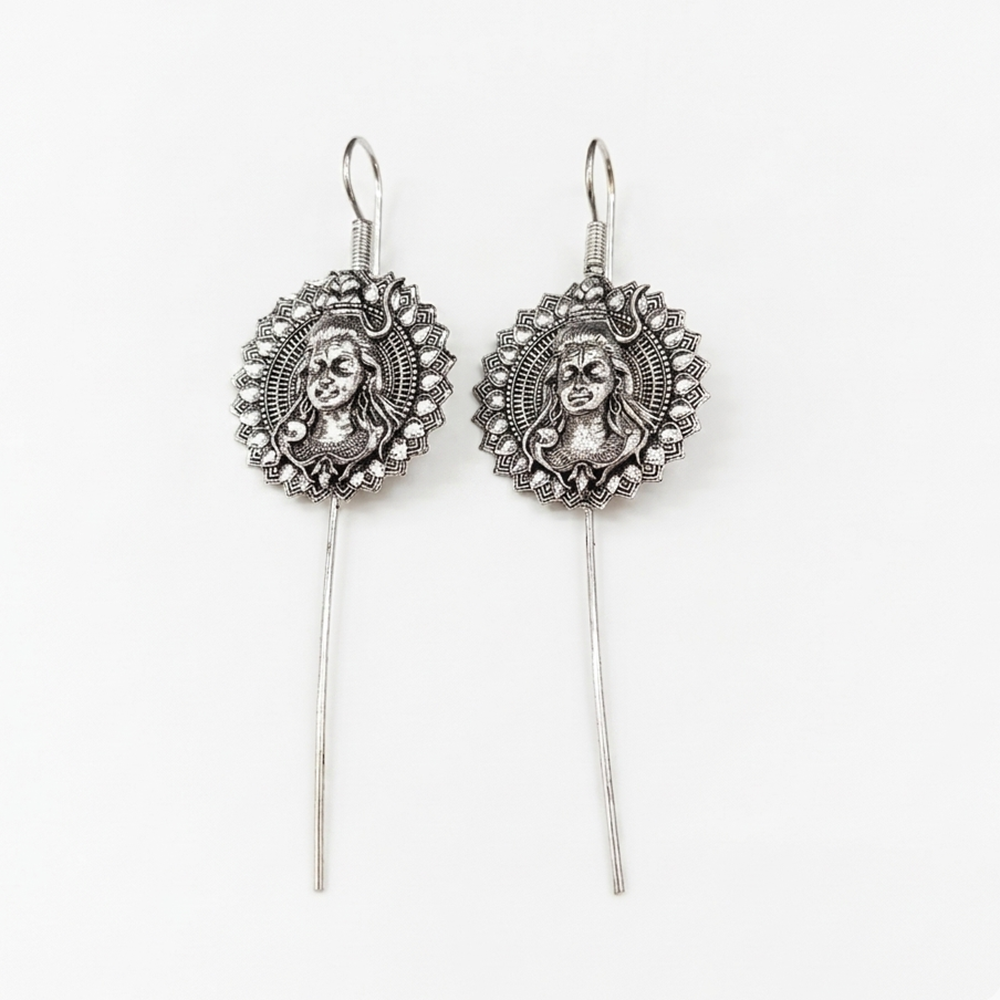 The99Jewel Oxidised Plated Shiv Earcuff