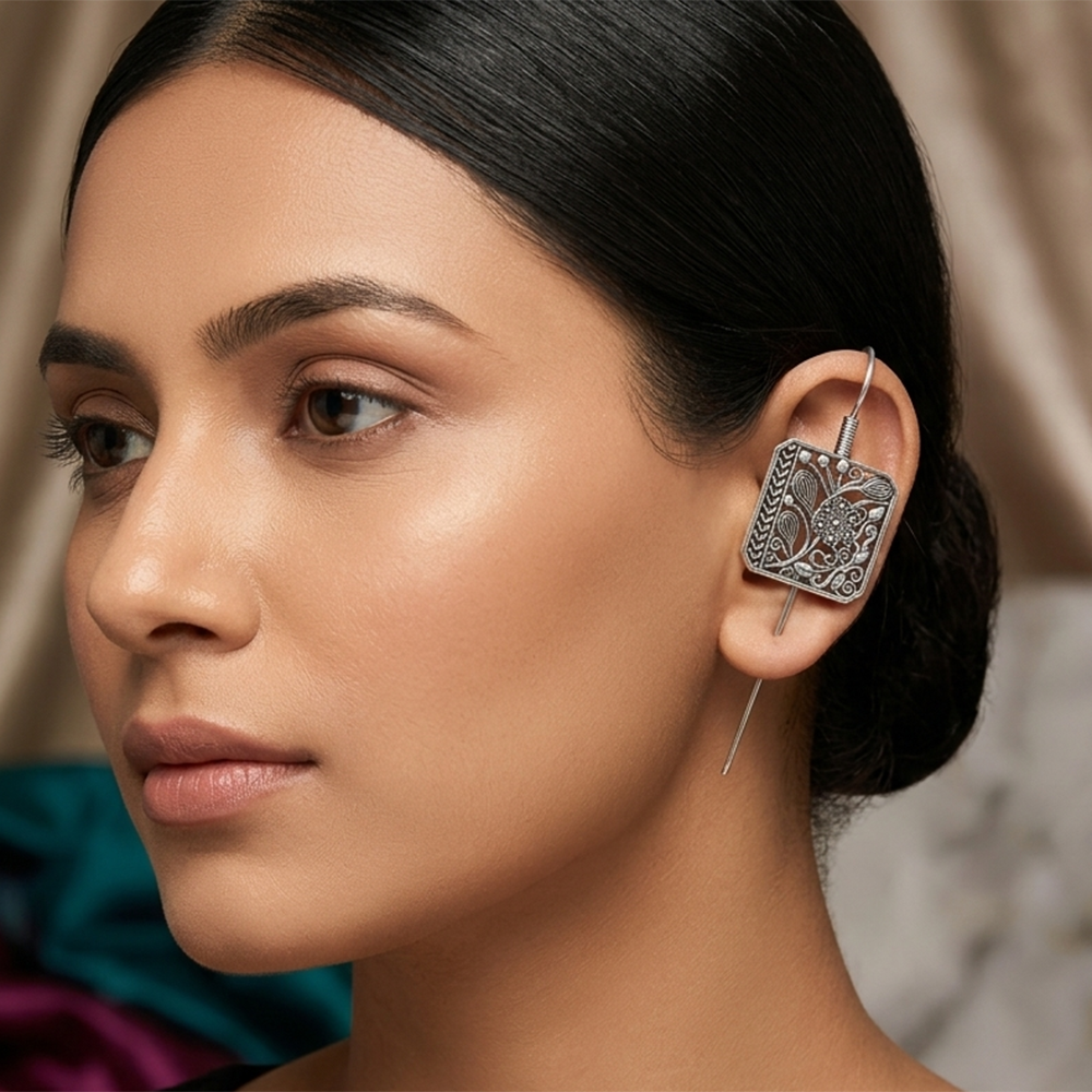 The99Jewel Oxidised Plated Earcuff