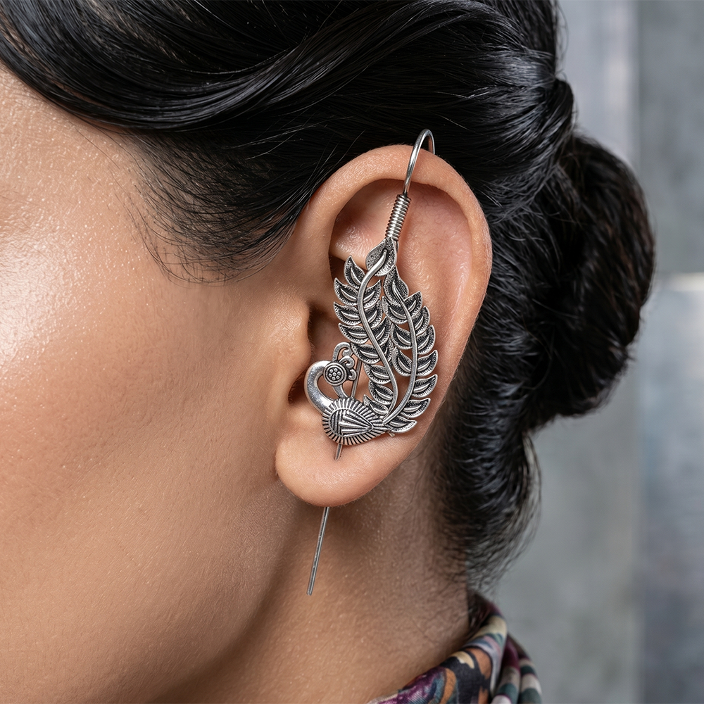 The99Jewel Oxidised Plated Earcuff
