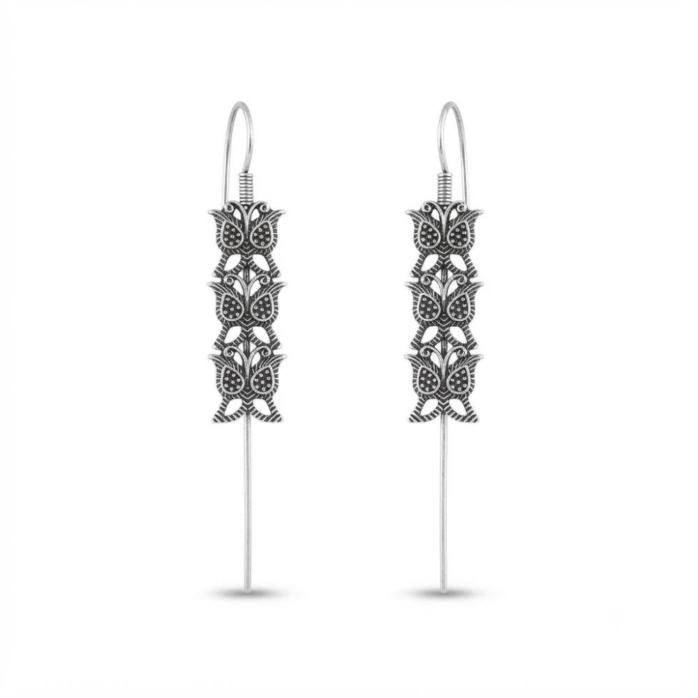 The99Jewel Stylish Oxidised Ear Cuffs with Butterfly Motif for Women Traditional Fashion Jewellery