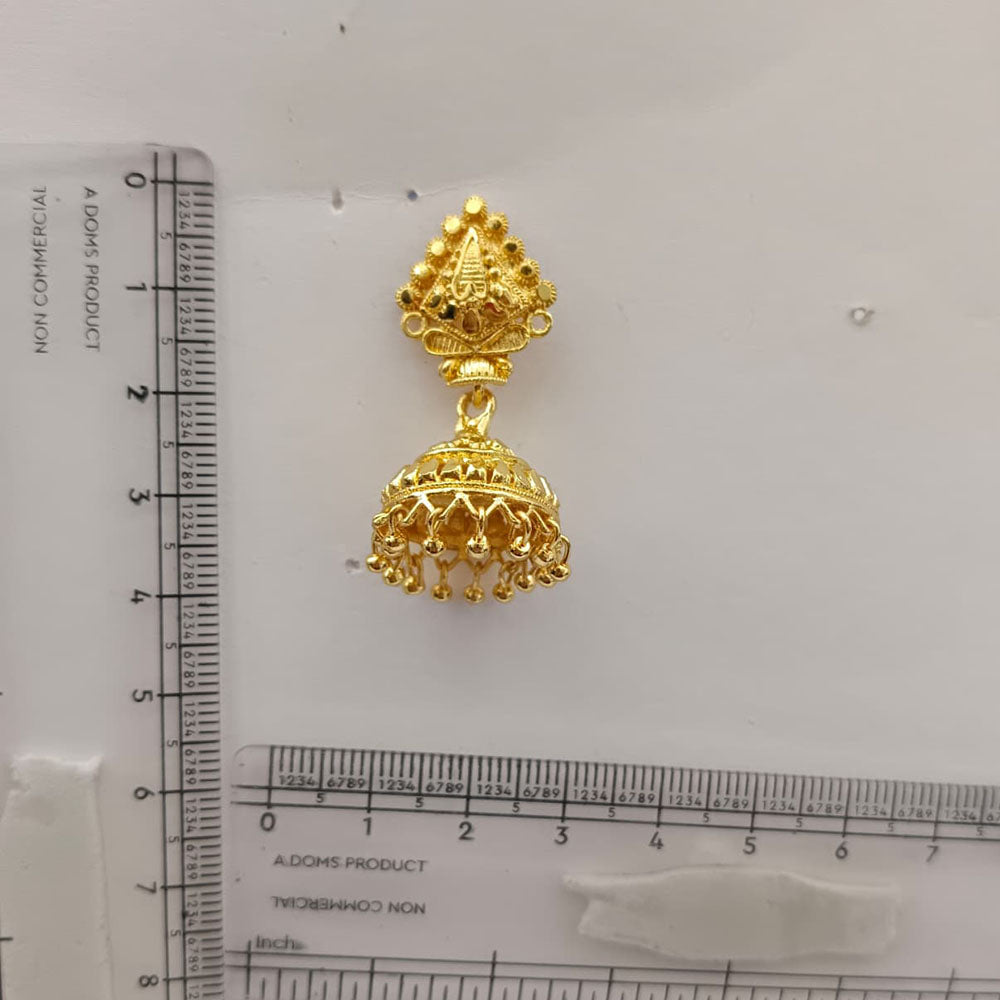 The99Jewel Traditional Gold Plated Jhumki Earrings with Leaf Shape Stud for Women & Girls