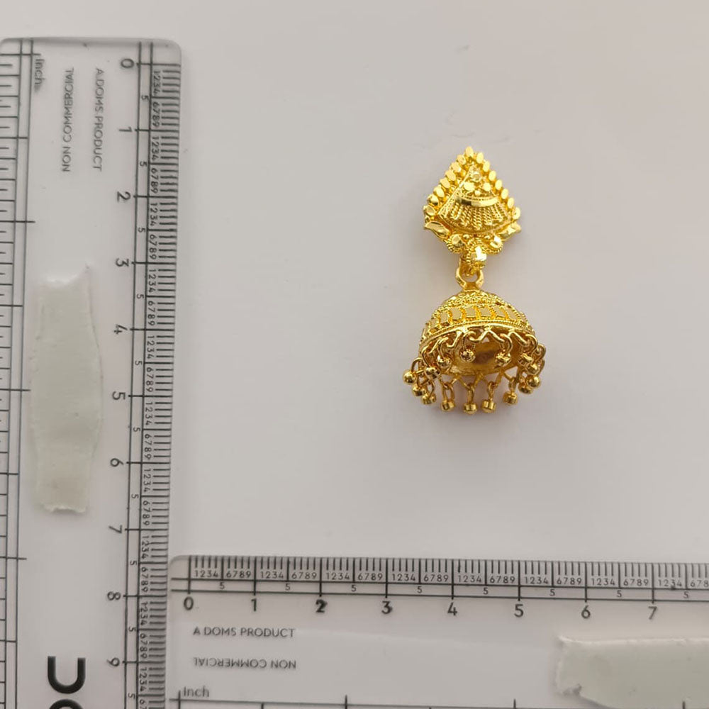 The99Jewel Traditional Gold Plated Jhumki Earrings with Leaf Shape Stud for Women & Girls