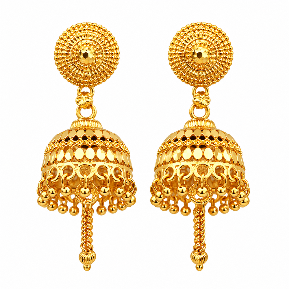 The99Jewel Traditional Gold Plated Jhumki Earrings | Designer Indian Earrings for Women & Girls