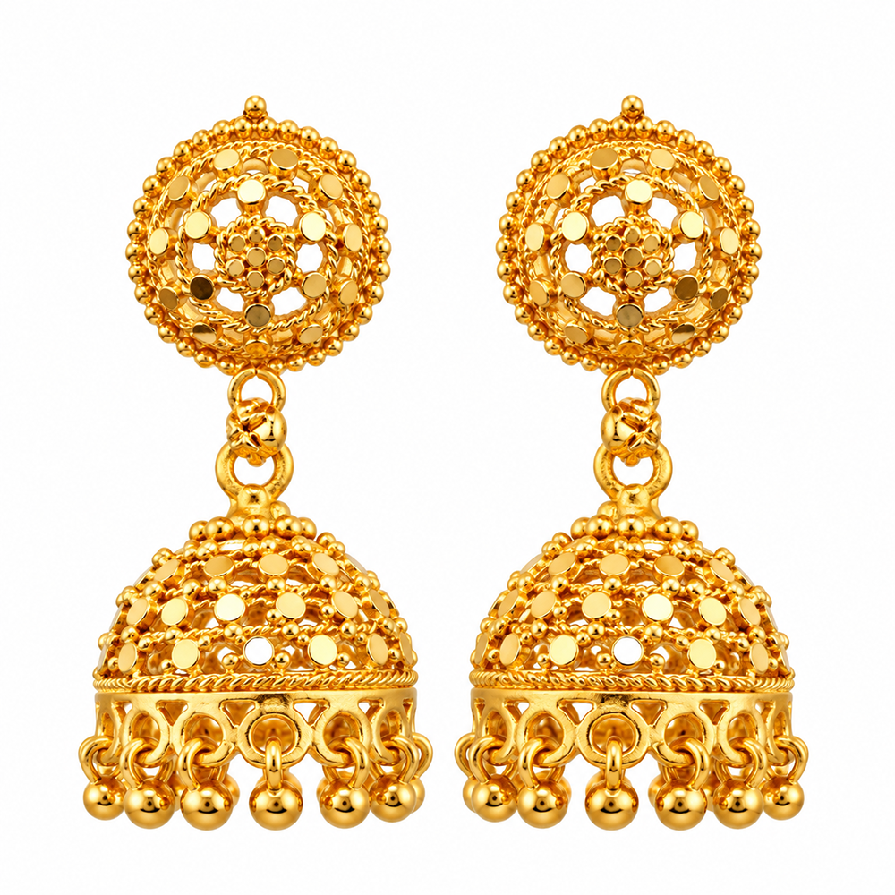 The99Jewel Traditional Gold Plated Jhumki Earrings | Designer Indian Earrings for Women & Girls