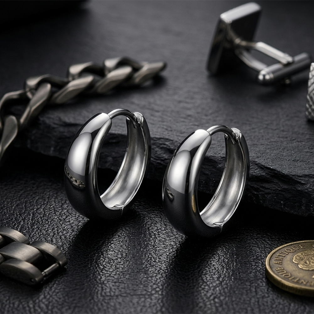 The99Jewel Silver Plated Stud Mens Bali 