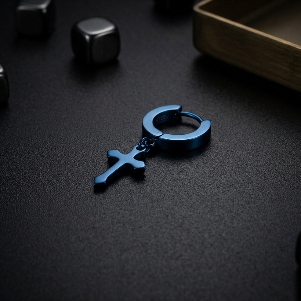 The99Jewel Blue Plated Stud Mens Bali 