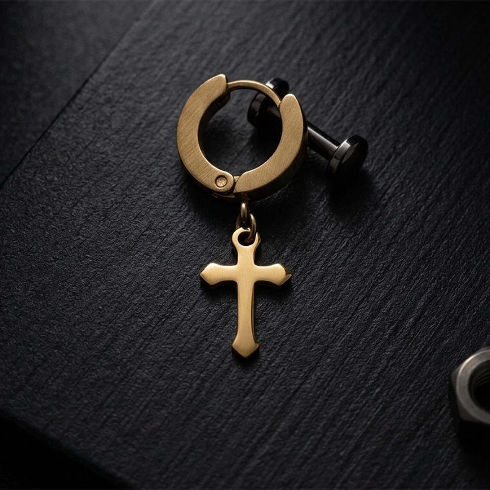 The99Jewel Gold Plated Stud Mens Bali 