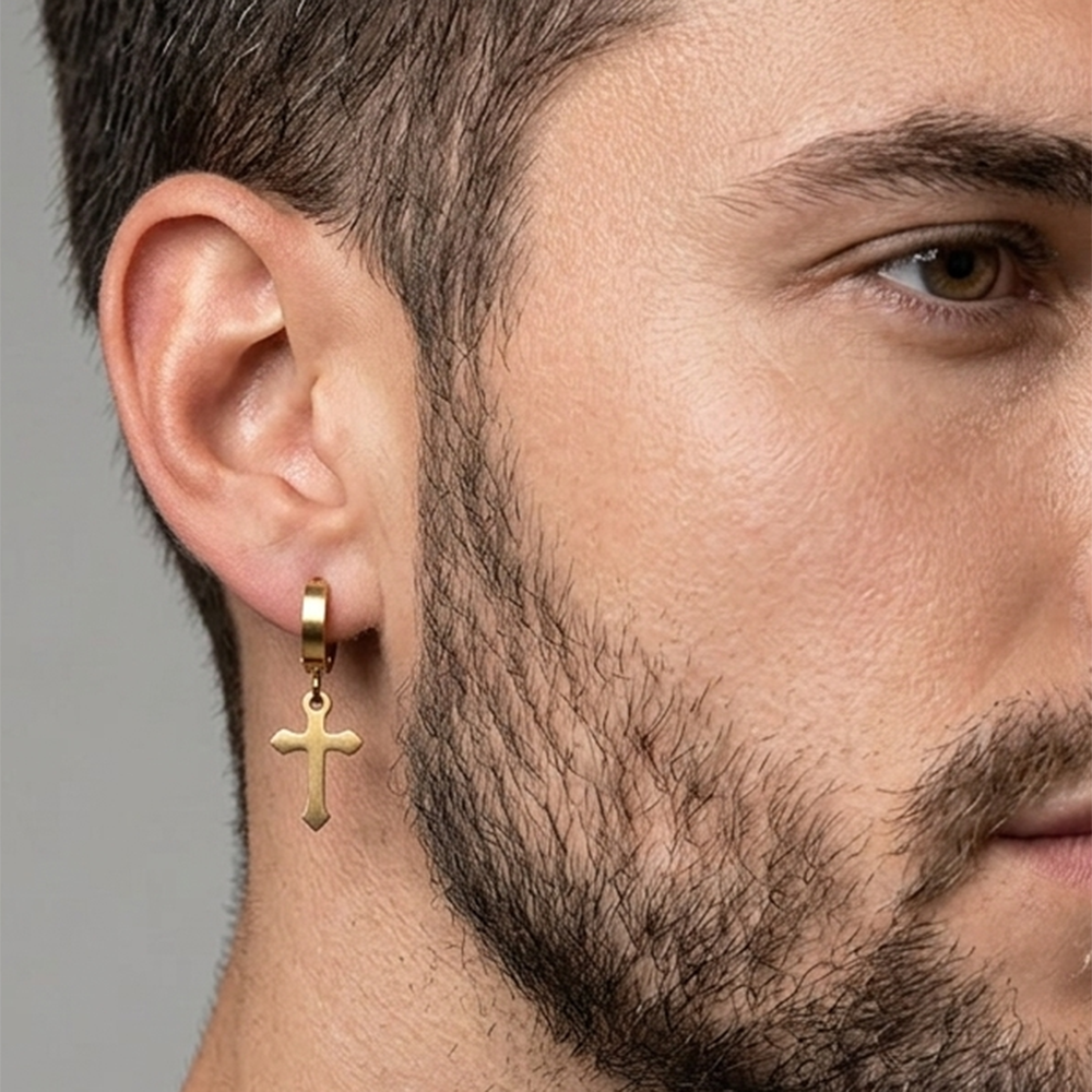 The99Jewel Gold Plated Stud Mens Bali (1 PC)