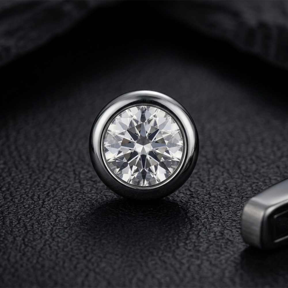 The99Jewel Silver Plated Stud Mens Earrings