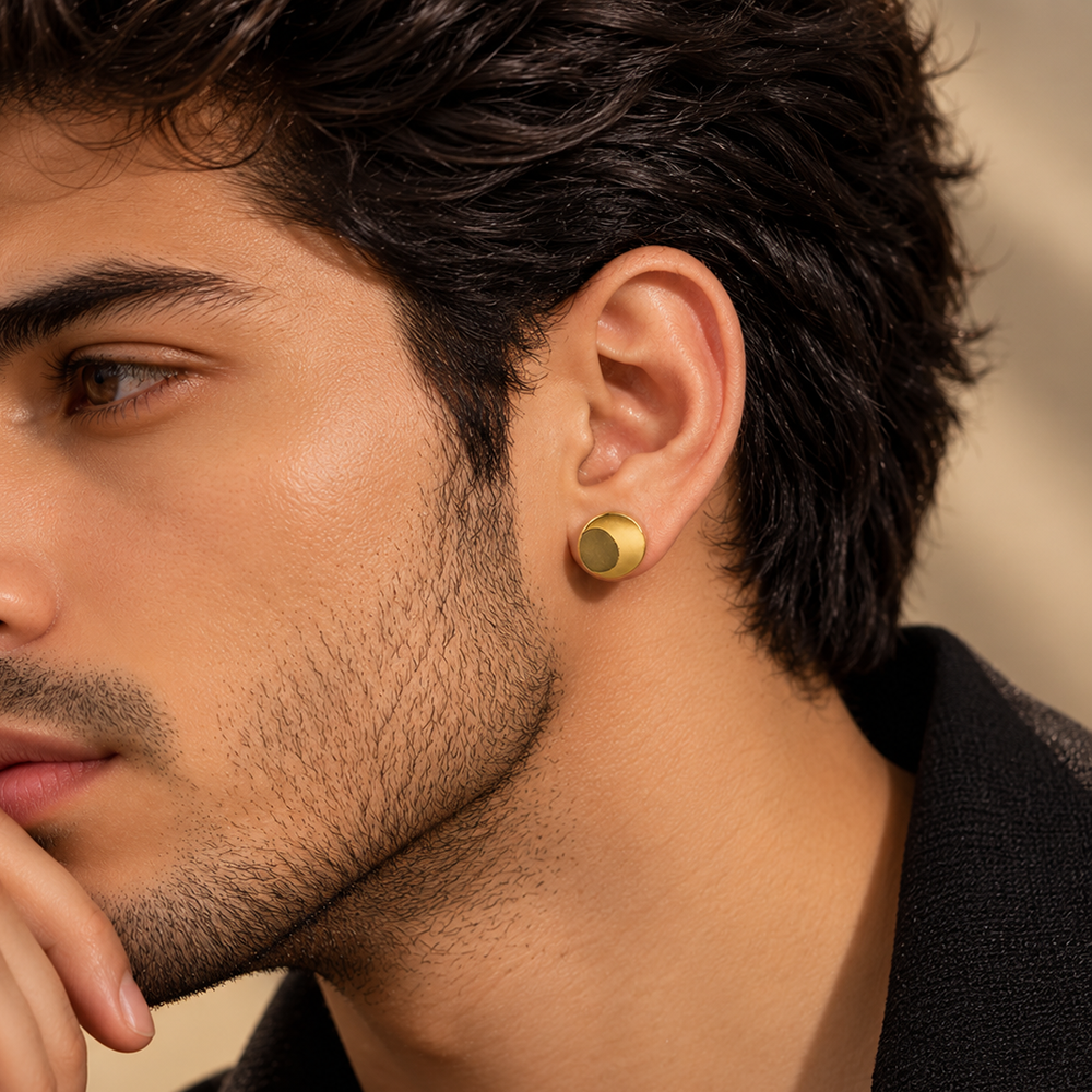 The99Jewel Men's Stylish Stud Piercing Earrings | Trendy Fashion Jewellery for Modern Men 