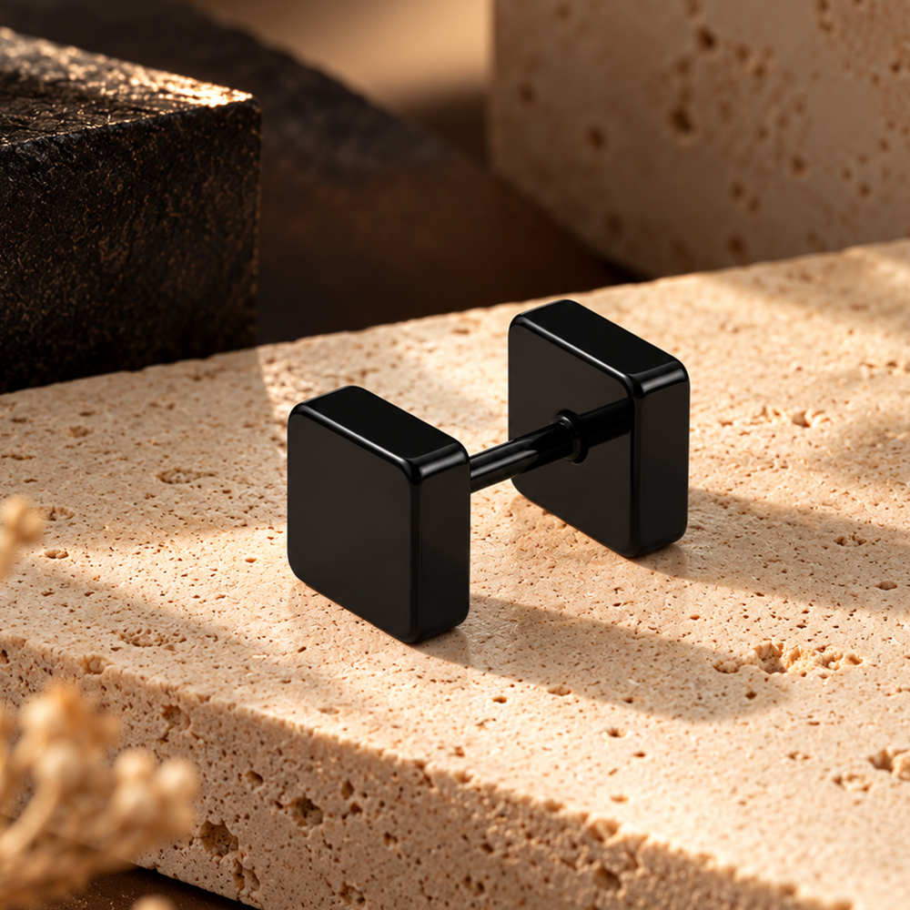The99Jewel Men's Stylish Stud Piercing Earrings | Trendy Fashion Jewellery for Modern Men