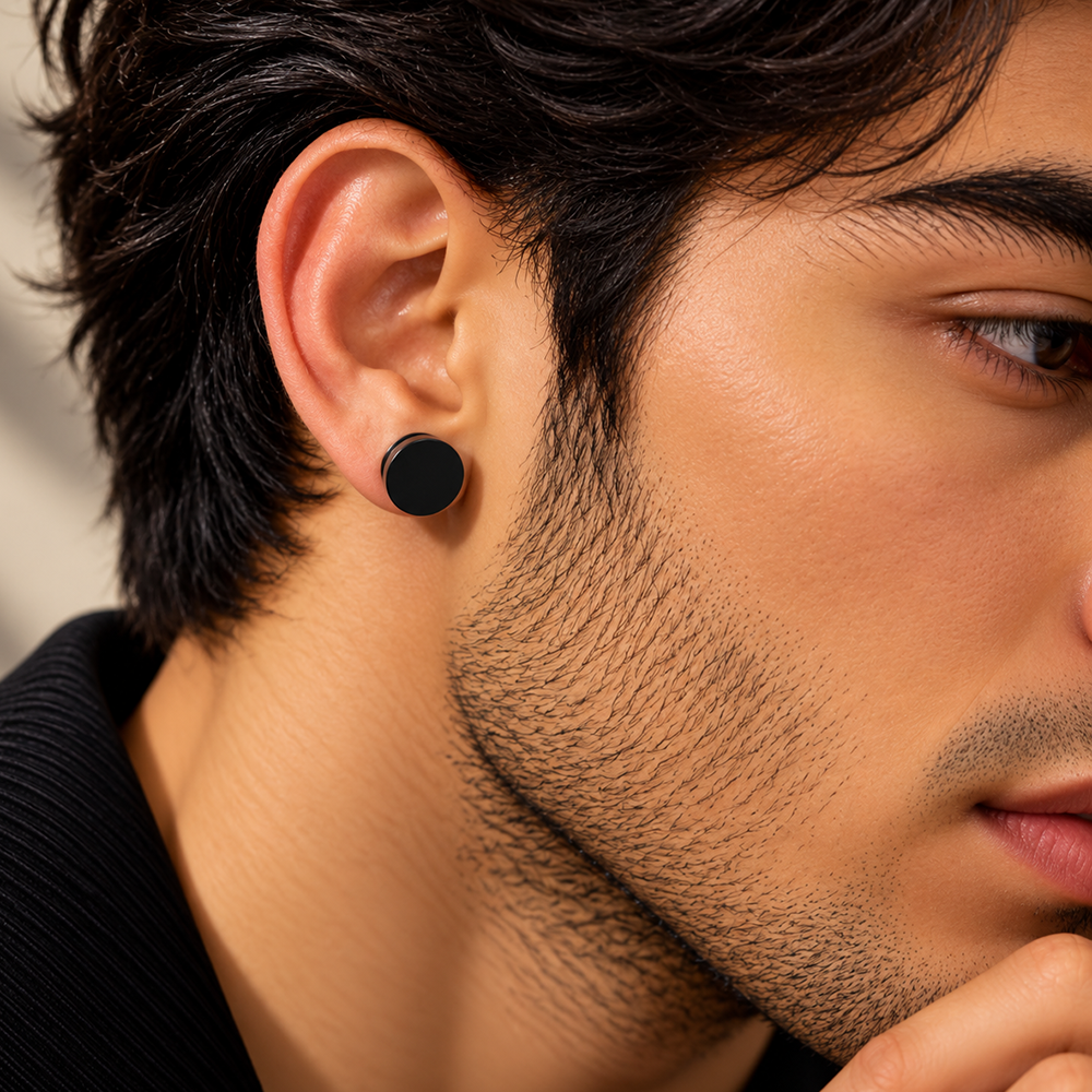 The99Jewel Men's Stylish Stud Piercing Earrings | Trendy Fashion Jewellery for Modern Men