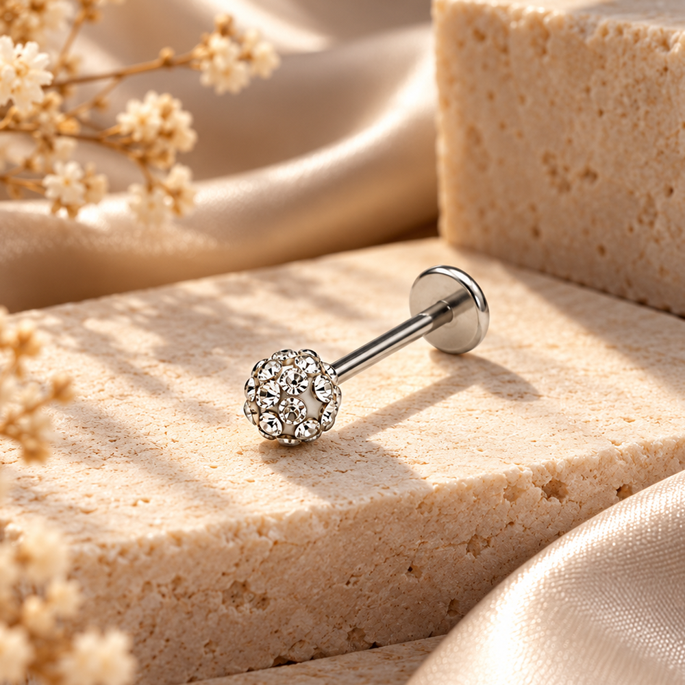 The99Jewel Men's Stylish Crystal Stone Stud Piercing Earrings | Trendy Fashion Jewellery for Modern Men