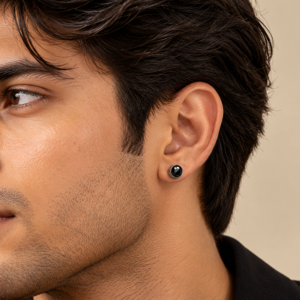 The99Jewel Men's Fashion Magnet Stud Earrings for Ear | Modern Stylish Ear Jewellery for Daily Wear ( Small Size )