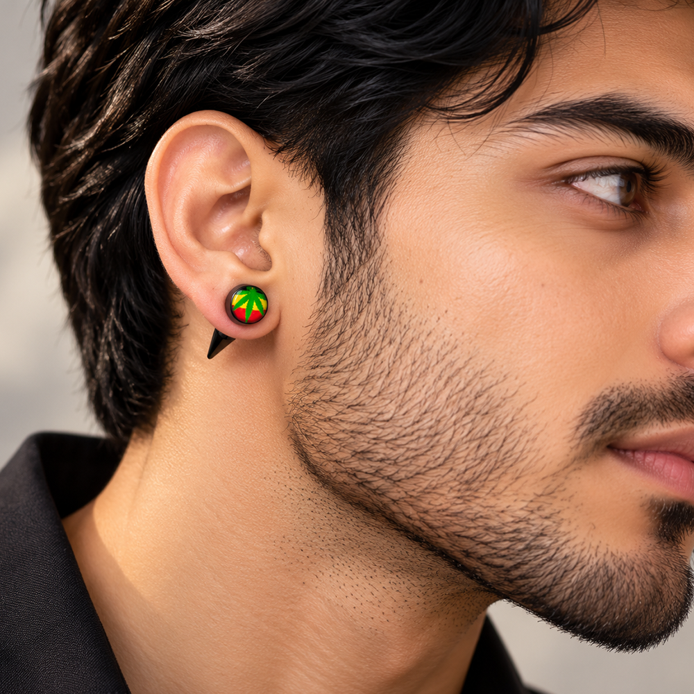 The99Jewel Men's Fashion Stud Earrings for Ear Piercing | Modern Stylish Ear Jewellery for Daily Wear