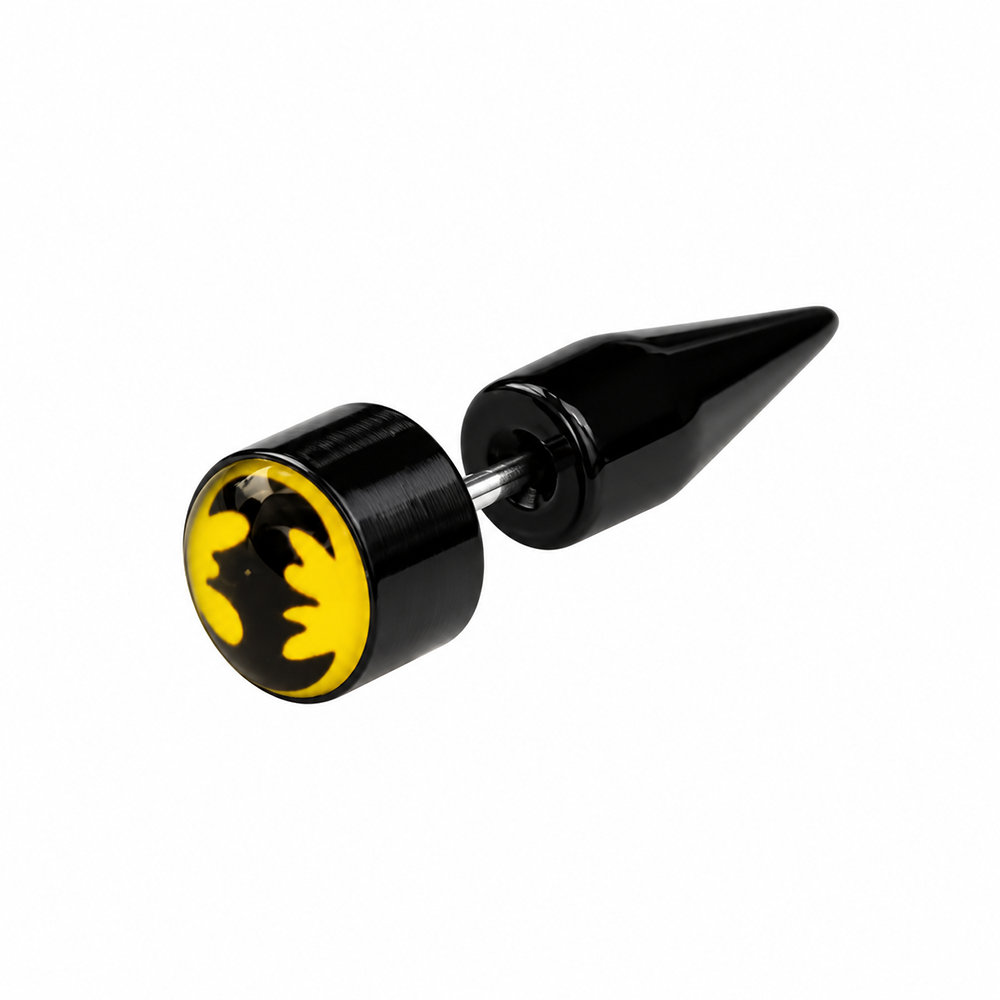 The99Jewel Men's Fashion BatMan Design Stud Earrings for Ear Piercing | Modern Stylish Ear Jewellery for Daily Wear