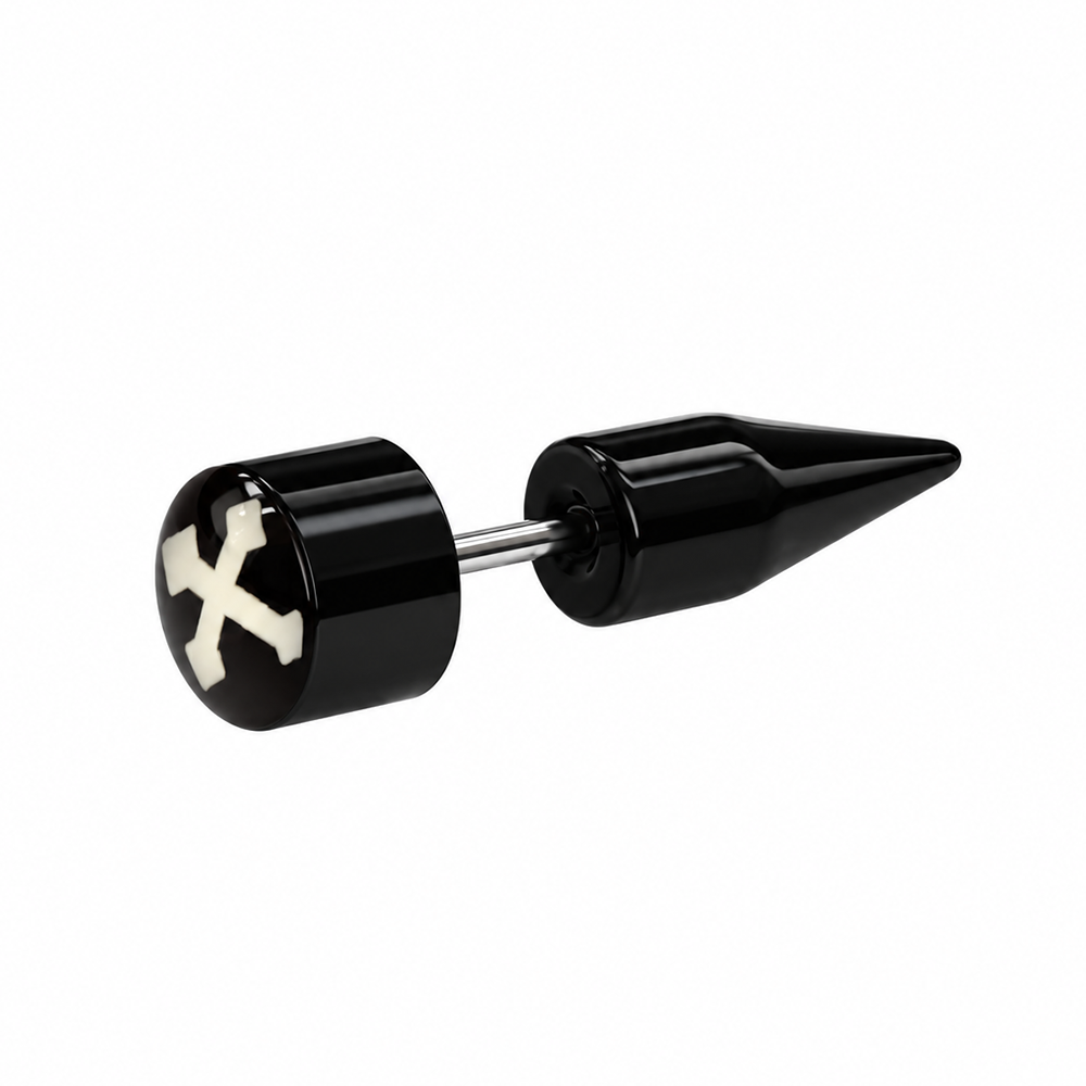 The99Jewel Men's Fashion Cross Design Stud Earrings for Ear Piercing | Modern Stylish Ear Jewellery for Daily Wear
