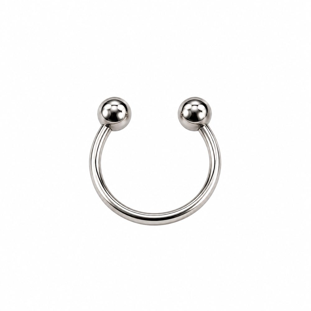 The99Jewel Silver Horseshoe Shaped Septum Nose Ring