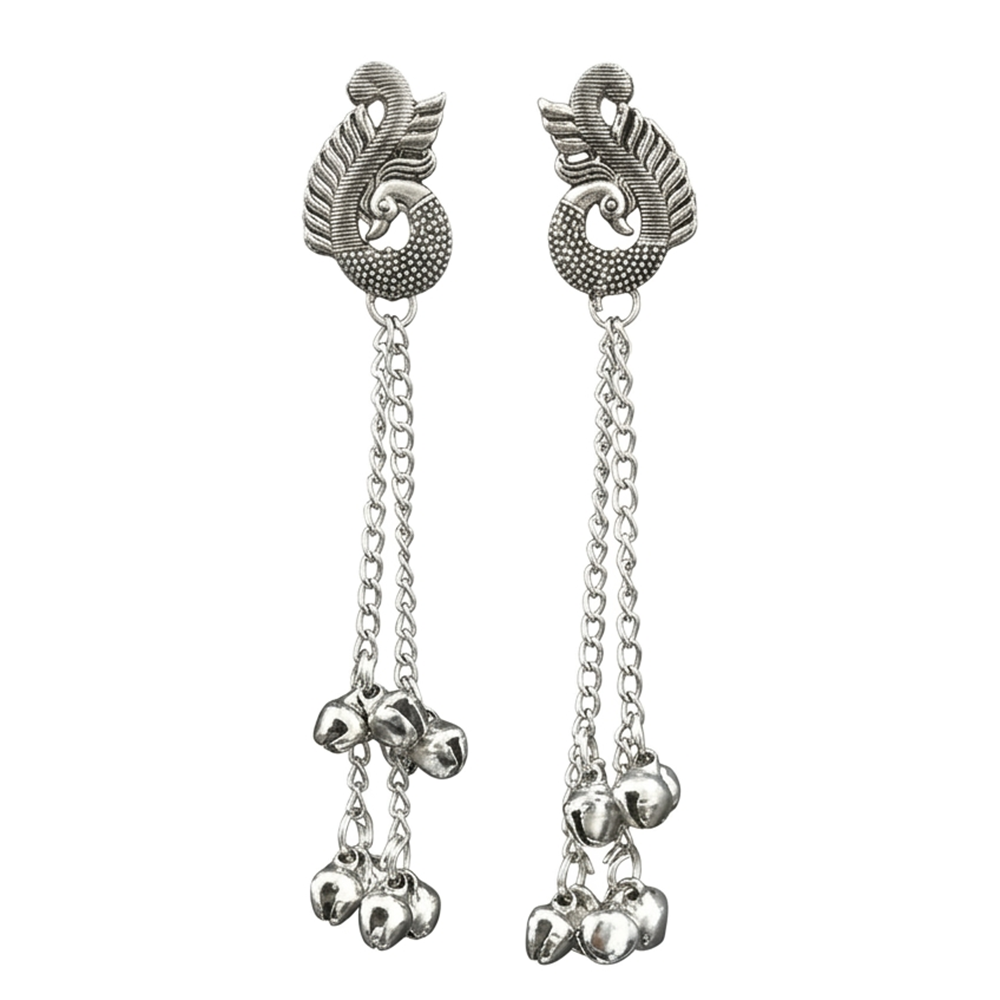 The99Jewel Oxidised Plated Kashmiri Ghungroo Dangler Earrings