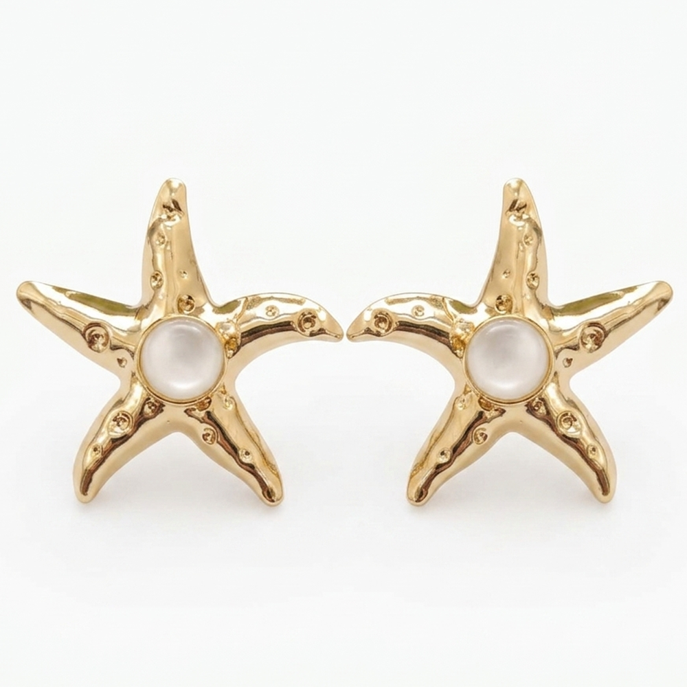 The99Jewel Gold Plated Stylish Starfish Earring for Women