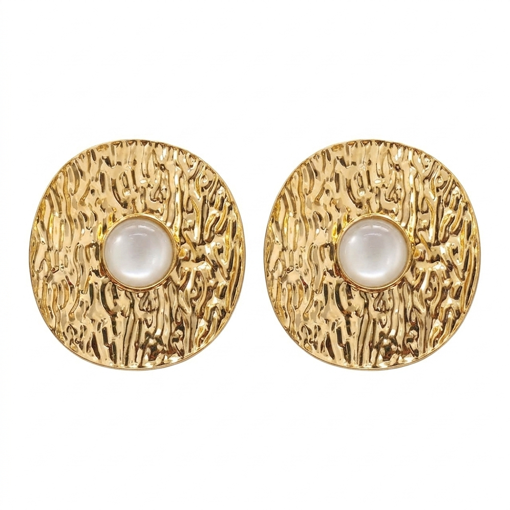 The99Jewel Pearl Stud Round Earrings Contemporary Fashion Jewelry Collection