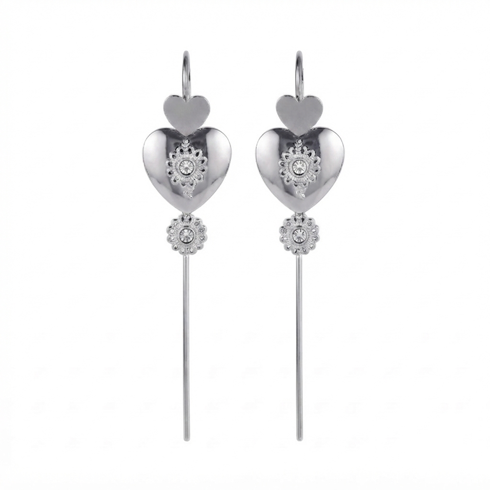 The99Jewel Oxidised Plated Heart Shape Ear cuff