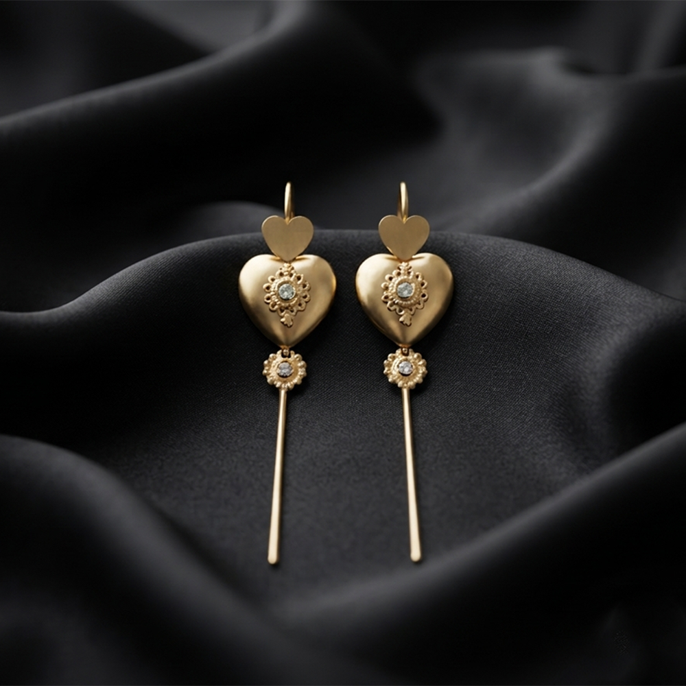 The99Jewel Gold Plated Heart Shape Ear cuff