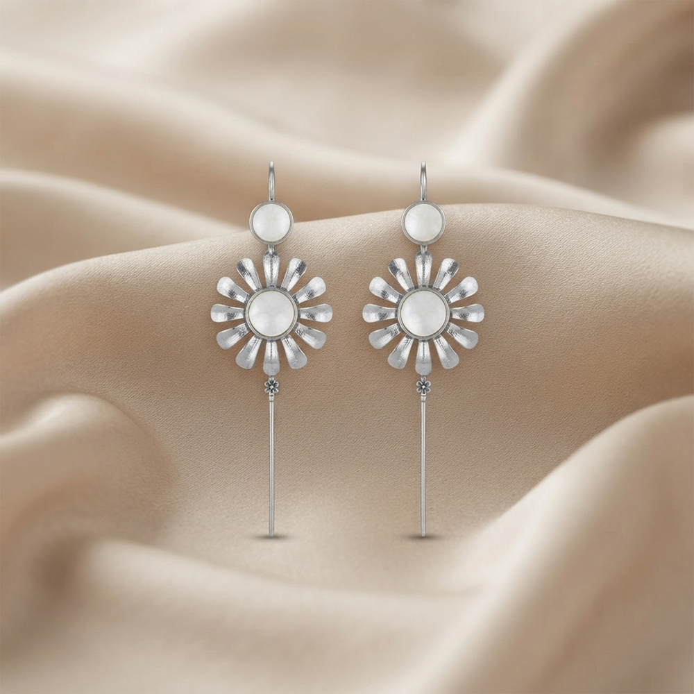 The99Jewel Oxidised Plated Floral Ear cuff