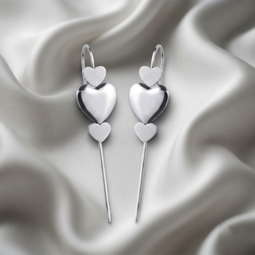 The99Jewel Oxidised Plated Heart Shape Ear cuff