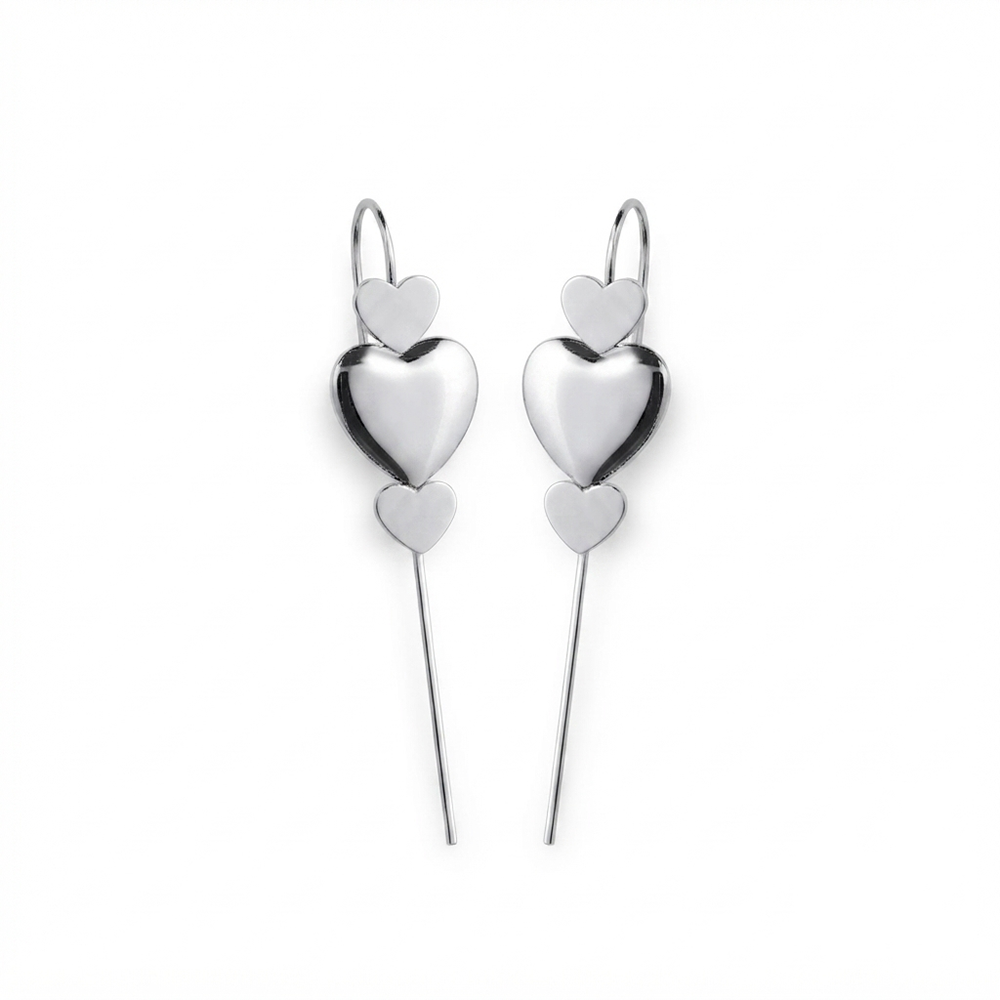 The99Jewel Oxidised Plated Heart Shape Ear cuff