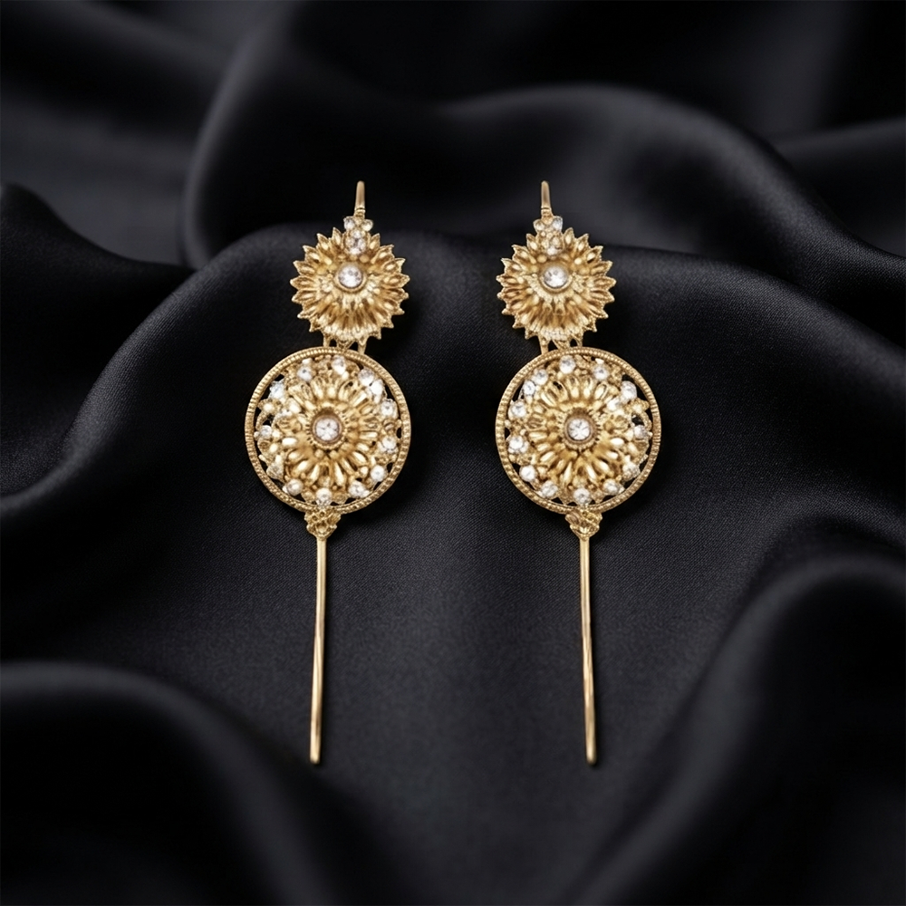 The99Jewel Gold Plated Round Ear cuff