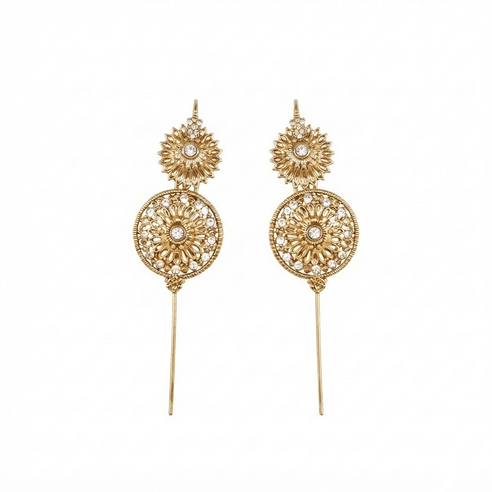 The99Jewel Gold Plated Round Ear cuff