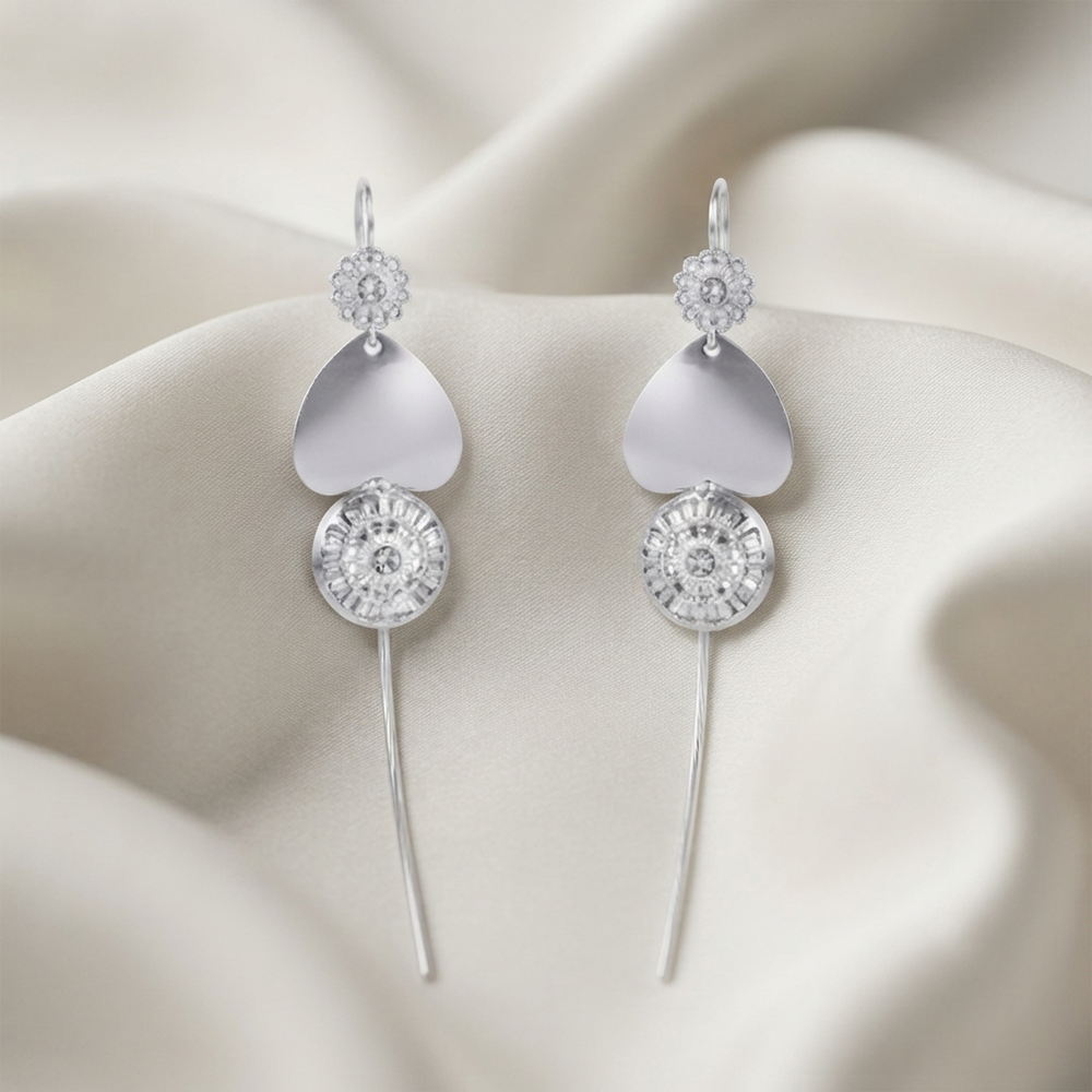 The99Jewel Oxidised Plated Heart Shape Ear cuff