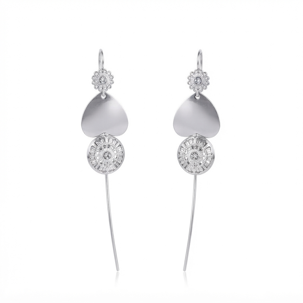 The99Jewel Oxidised Plated Heart Shape Ear cuff
