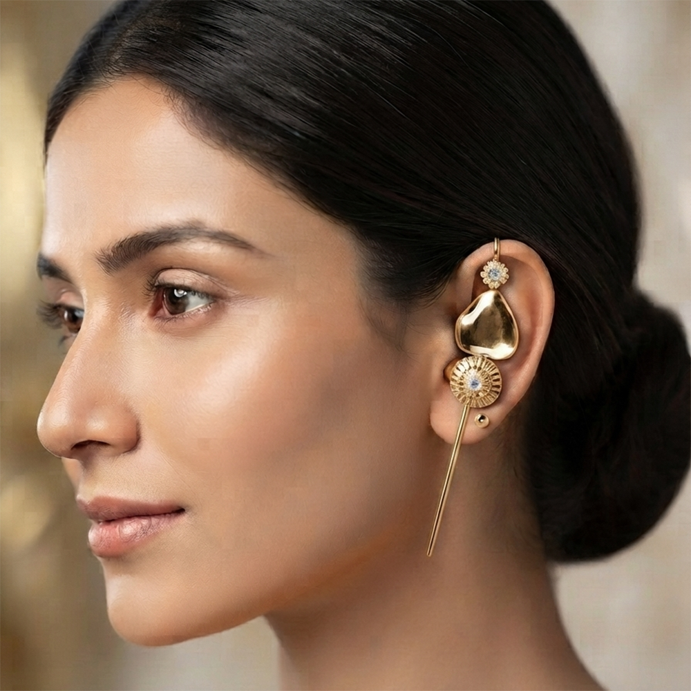 The99Jewel Gold Plated Heart Shape Ear cuff