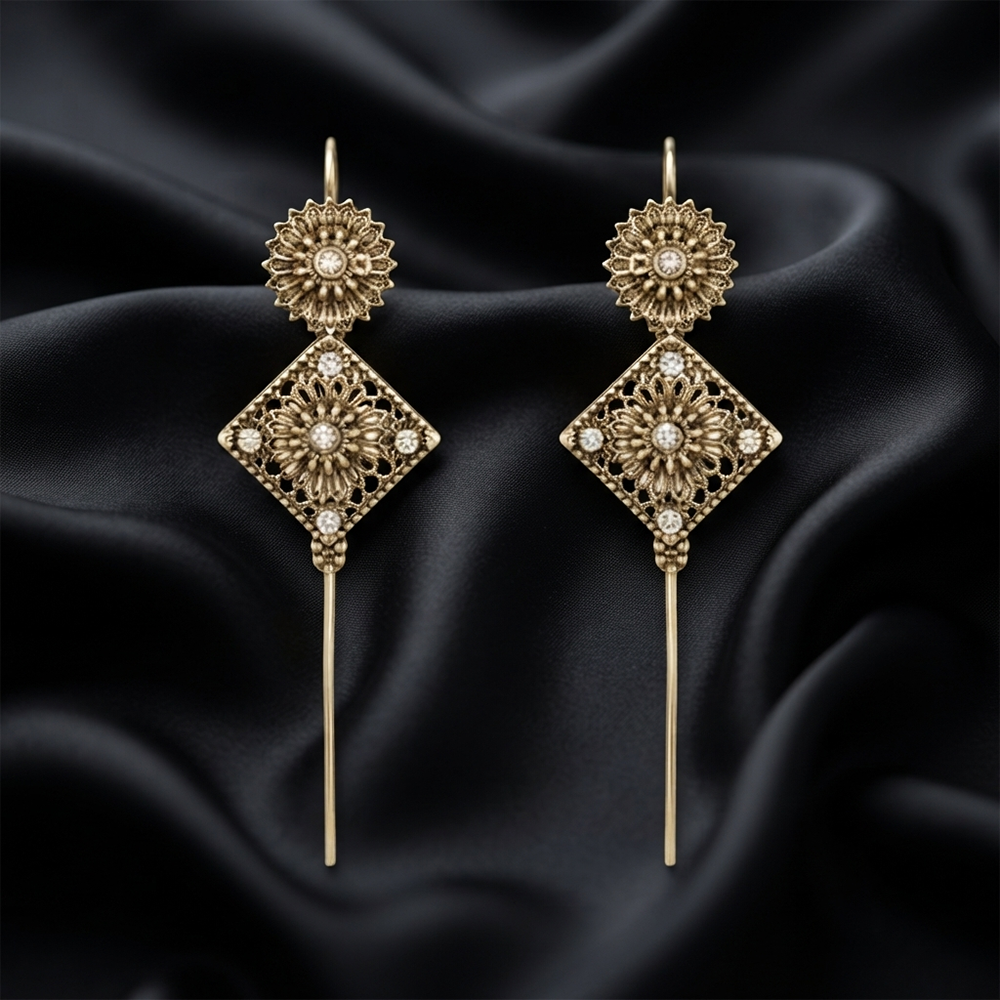 The99Jewel Gold Plated Square Ear cuff