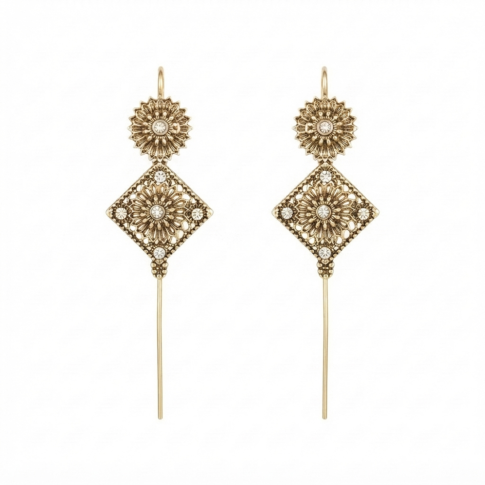 The99Jewel Gold Plated Square Ear cuff