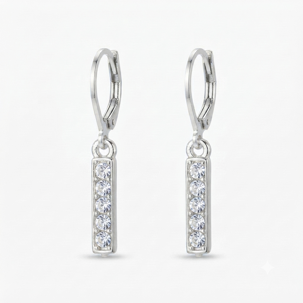 The99Jewel Silver Plated Austrian Stone Hoop Earrings for Women