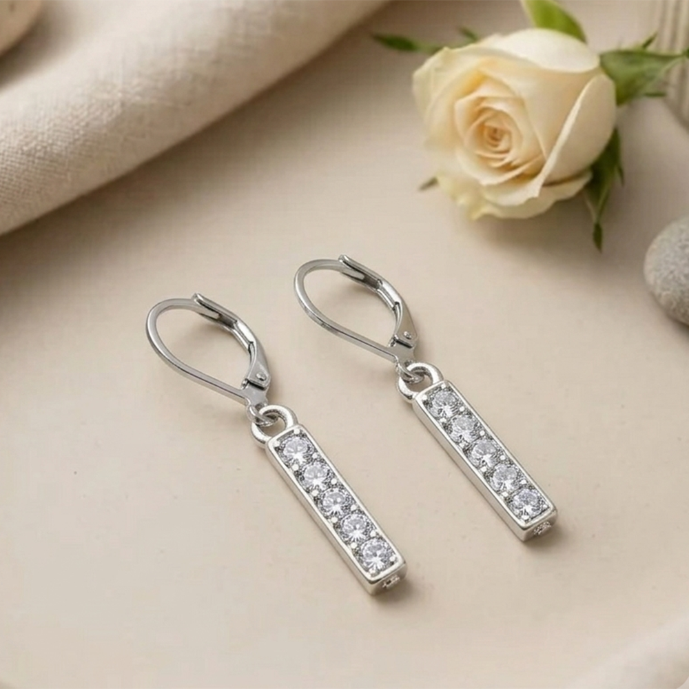 The99Jewel Silver Plated Austrian Stone Hoop Earrings for Women