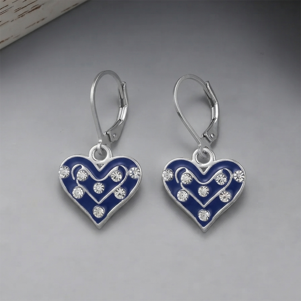 The99Jewel Premium Silver Plated Austrian Stone Star Shape Hoop Earrings for Women
