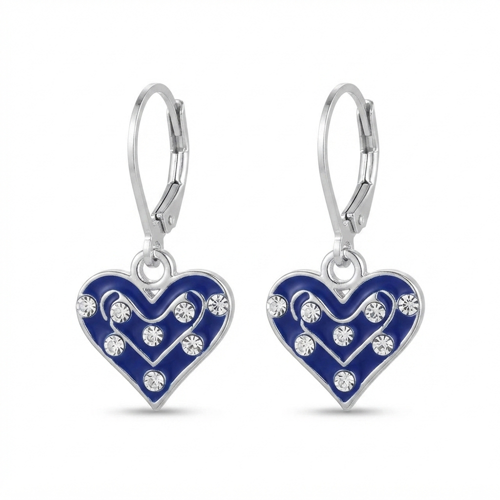 The99Jewel Premium Silver Plated Austrian Stone Star Shape Hoop Earrings for Women