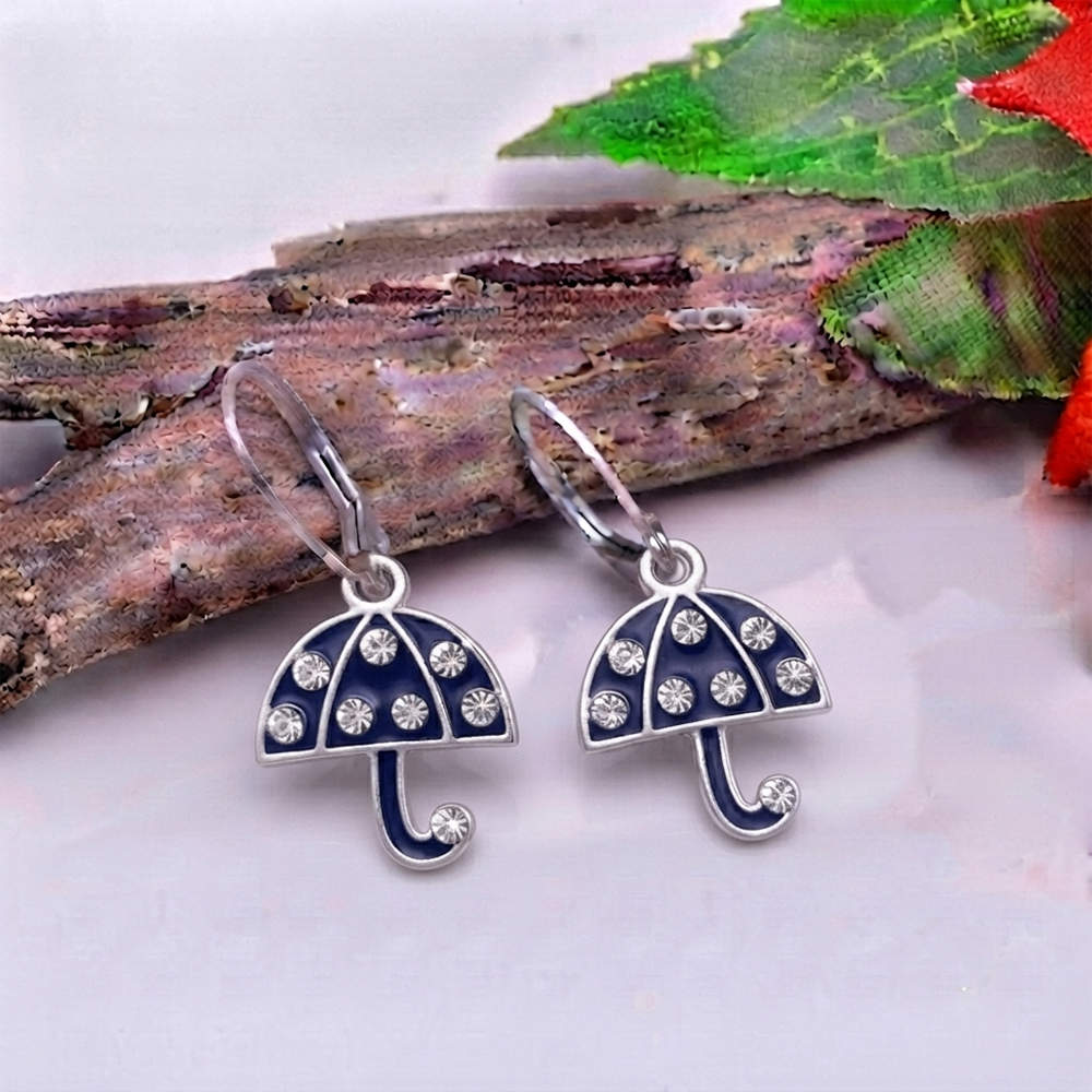 The99Jewel Elegant Jewellery Austrian Stone Umbrella Shape Earrings